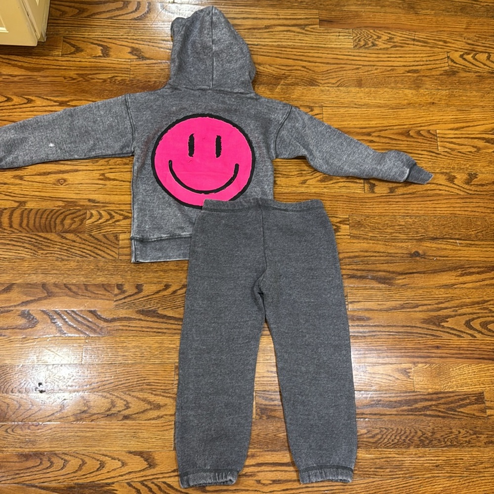 Vintage Havana play six 5 year old sweater sweatpants set smiley face emoji - Picture 6 of 7